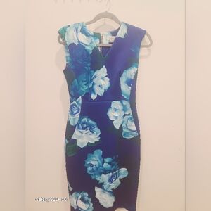 Kalbin Klein Blue Floral Midi Dress